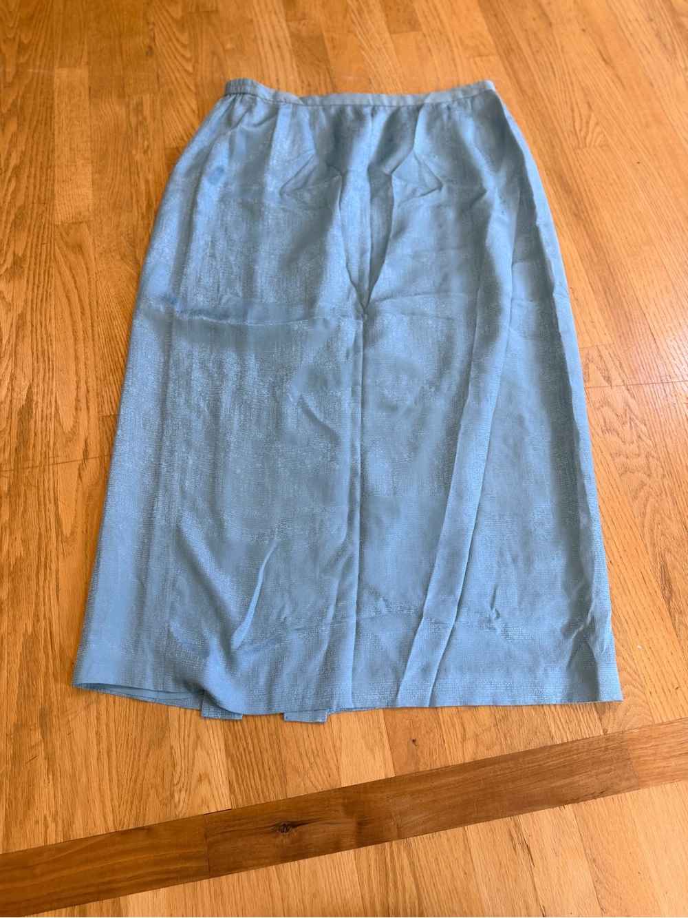 Ladies Size 18W "Drapers & Damons" Sky Blue Women's Midi Skirt Elastic Waist GUC